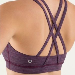 Lululemon Purple Striped Energy Bra